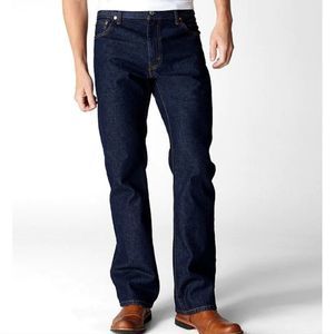 NWT NEW Levi's 517 Dark Indigo Blue‎ Cotton Bootcut Denim Jeans Size 33 x 34